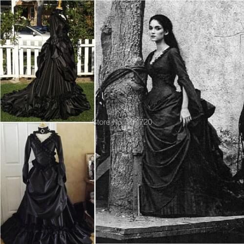 Custom made!On sale R-074 19 century Victorian Gothic Lolita/Civil War Southern Belle Ball Halloween dresses Sz US 6-26 XS-6XL