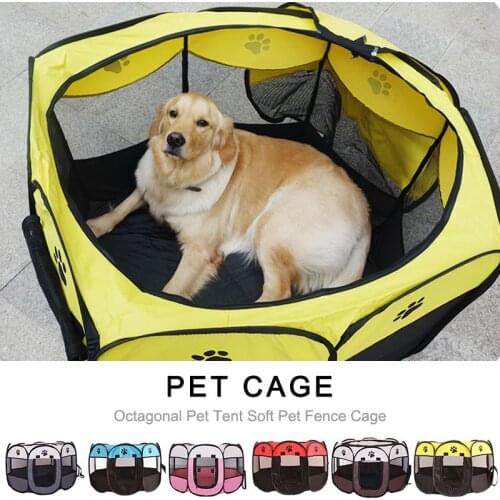 Outdoor Folding Pet Tent Soft Pet Fence Cage Dog House Cage Cat Tent Playpen Puppy Portable Breathable Mesh Fence Pet Product