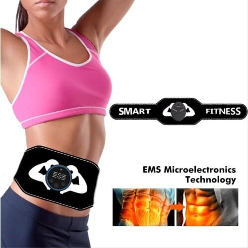 Sports Entertainment Vibration Belt Machine Ab Trainer EMS Abdominal Muscle Stimulator Toner Fitness Training Gear Home Gym Belt
