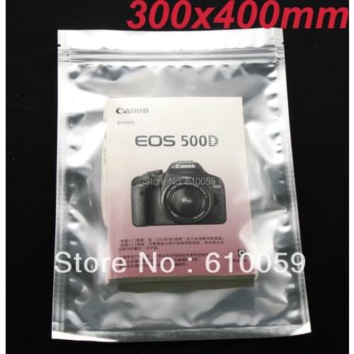 Aluminum foil bag zip top 300x400mm with transparent front side