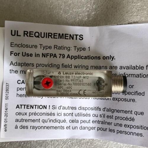 Retro-Reflective Photoelectric Sensor 50117361 PRK18B.T2/PX-M12