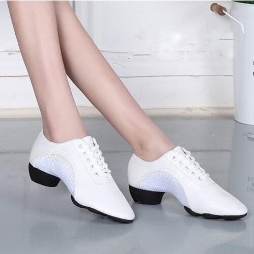 Female Teacher Latin Dance Shoes Woman Performance Sports Shoes Neutral Oxford Cloth Shoes Latin Dance Teacher Fitness Sneaker