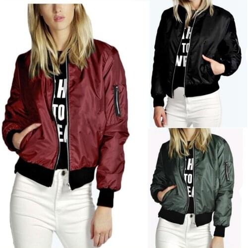 Spring Autumn Plus Size 4XL Jacket Women Causal Zipper Baseball Uniform Bomber Jacket Long Sleeve Wide-Waisted Coat Outwear