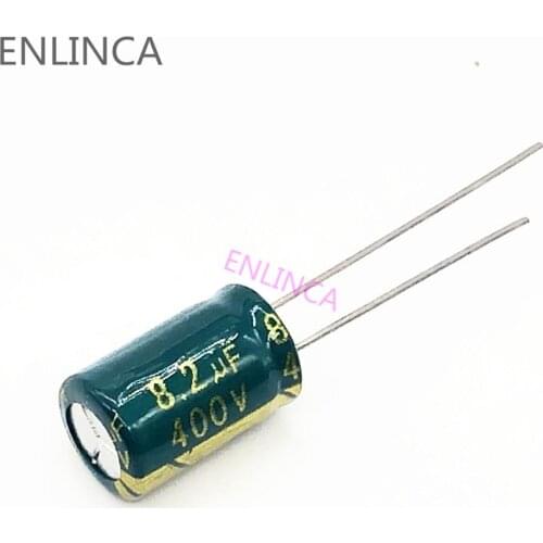 20~500pcs/lot 400v 8.2UF high frequency low impedance 400V8.2UF aluminum electrolytic capacitor size 8*14 S111 20