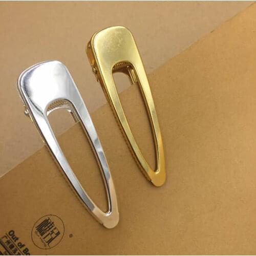 10 PCS 8cm Metal Hairgrips Hollow Water Drop Hair Clip Gold Silver color Duck Clip For Women Jewelry Decoration