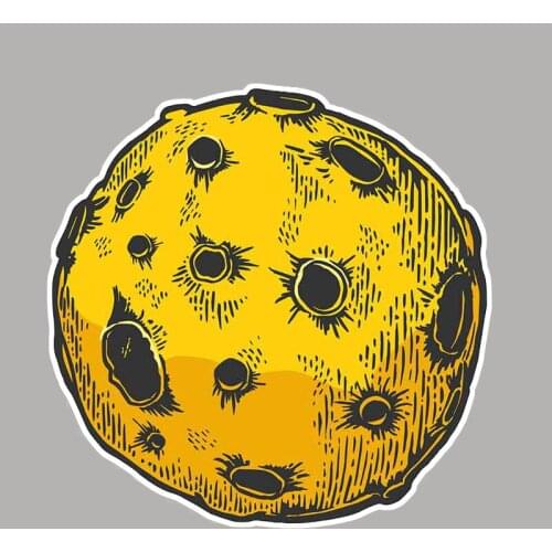 13cm x 12.9cm for Planet with Impact Craters Color Sketch Engraving Car Truck Decal Vinyl Car Sticker Waterproof