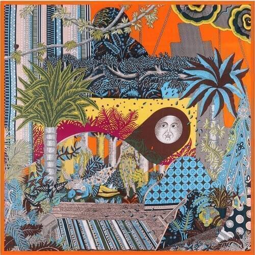 2021 Fashion 130*130cm Twill Silk Scarf Female Spring Ladies Luxury 100% Silk Twill Scarf Scarf Shawl Large Square Scarf