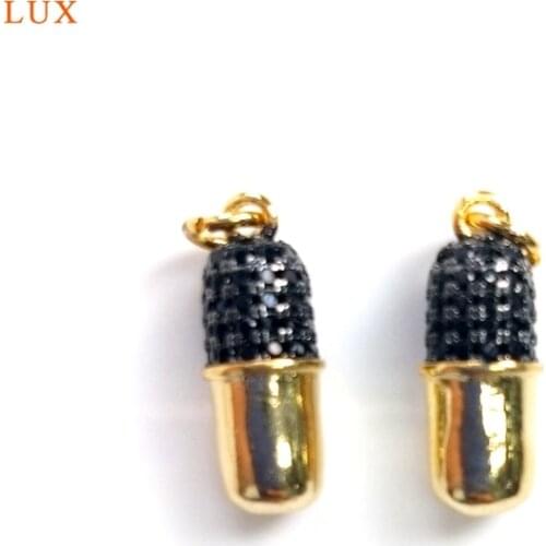 5pcs New Enamel Capsule Chill Pill CZ Cubic Zirconia Charm Pendant Fashion Romantic Sweet Women Girl Party For Necklace Jewelry