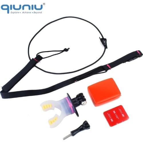 QIUNIU Mouth Mount Adapter Universal Teeth Mount Dummy Bite for Surfing Diving for GoPro Hero 3 3+ 4 5 6 for SJCAM for Xiaomi Yi