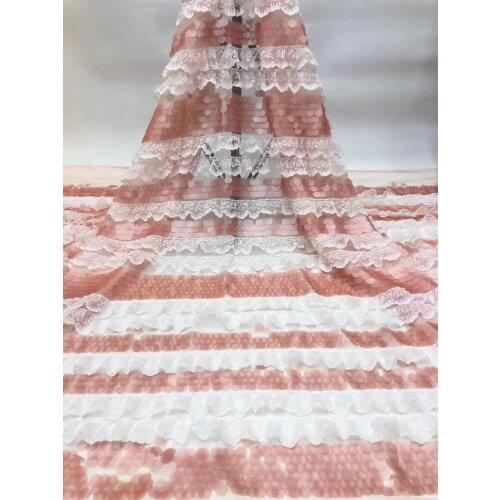 African sequined tulle lace fabric 2020 high quality French lace fabric embroidered Nigerian lace fabric for women D3747