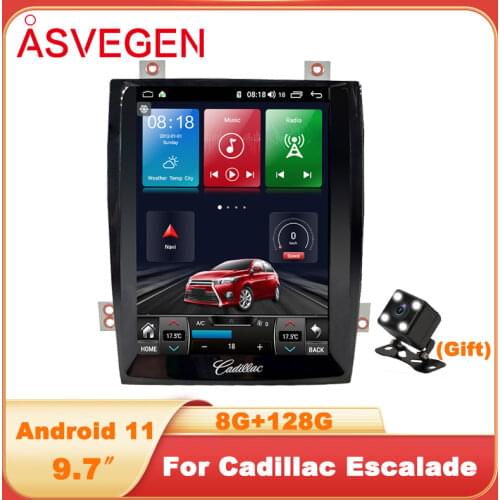 Vertical Screen 10.4" Octa Core Tesla 1024*768 Android Car DVD GPS Navigation Radio Audio Player For Cadillac Escalade 6G 128G