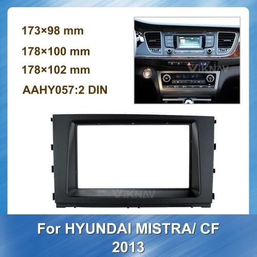 Double Din Car Panel Plate CD Trim Radio Fascia for HYUNDAI MISTRA CF 2013 GPS Navigation plate panel Frame Fascias
