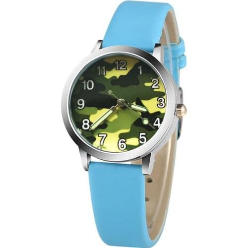 6 colors Classic Digital Girl Boy Ladies Watch Child Quartz Watch Fashion Camouflage Print Childrens Watch Clock kids watches