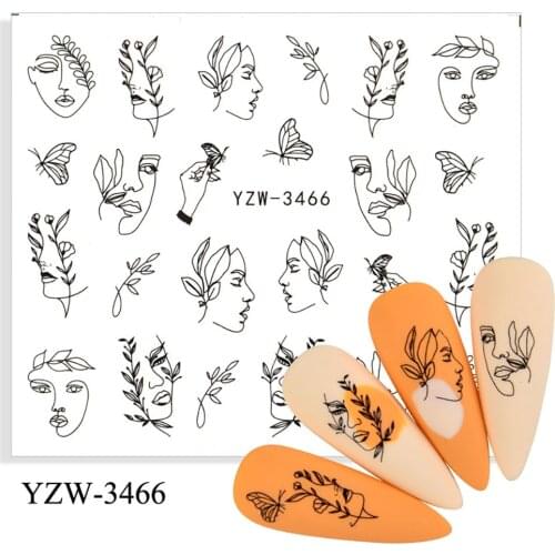 Christmas Snowflake Nail Art Decal DIY Sticker Nail Stickers Nail Watermark Sticker Nail Decal Love Letter Dog Tiger Wolf Animal