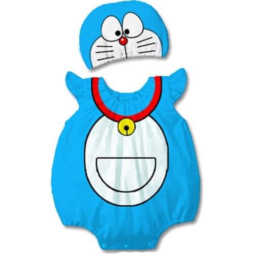 Baby Boys Blue Robot Cat Costume Cosplay Rompers Jumpsuit for Infant Toddler Halloween Christmas Birthday Party Fancy Dress
