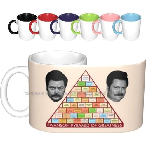 Ron Swansons Pyramid Of Greatness Ceramic Mugs Coffee Cups Milk Tea Mug Parks And Recreation Parks And Recreation Mouse Rat