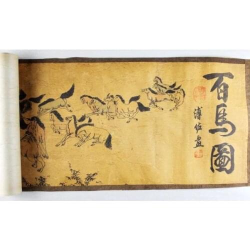 China Antique Boutique collection the hundred Horse Diagram