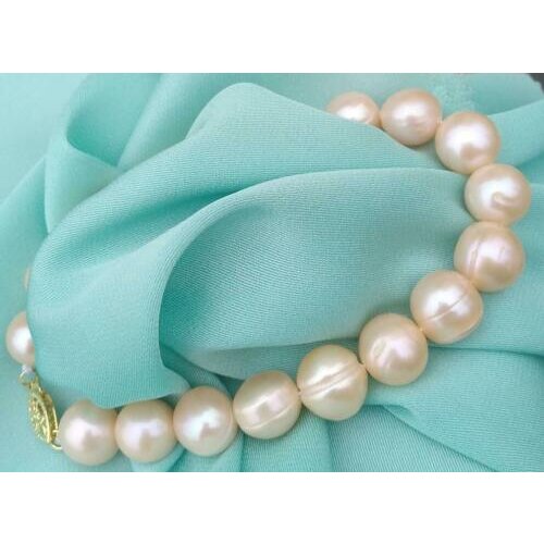 Pretty Design South Sea Gold Pink Pearl Bracelet 7.5-8" Yellow Clasp