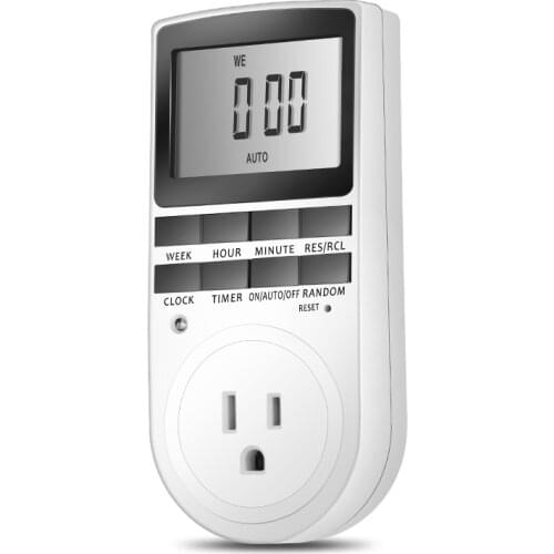 Kitchen Digital Timer Switch 230V 12/24 Hour System EU US UK BR AU Plug Random&Summer Time Programmable Timing Socket