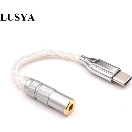 Lusya 8 Cores Sterling Silver ES9280c Pro Decoding DAC AMP Line DSD Lossless Amplifier Type C To 2.5mm 4.4mm 3.5mm T1410
