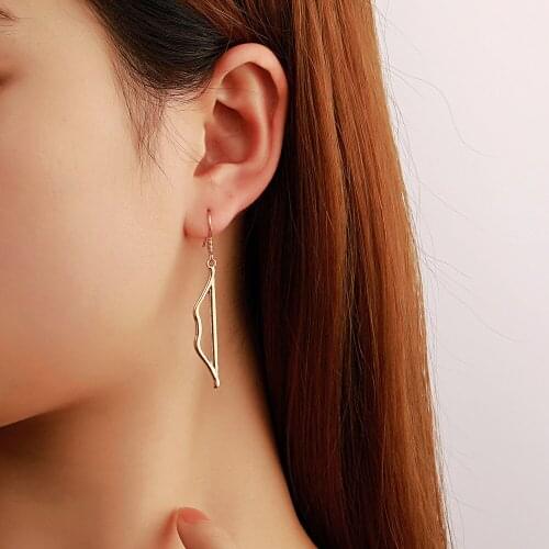 Metal Asymmetric Earrings. Fashion Bow and Arrow Earrings. Cupids Sword Jewelry