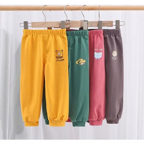 2021 Fashion Brand Pure Cotton Childrens Pants Girl Boys Pants Spring And Autumn Trousers Boy Baby Slacks Girl Baby Leggings
