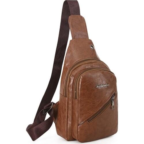 2020 new chest bag simple and lightweight trend pu shoulder messenger bag fashion all-match waist bag