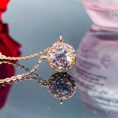 Hot brand 100% pure 925 sterling silver created Mosangstone pendant necklace anniversary wedding jewelry women gift wholesale