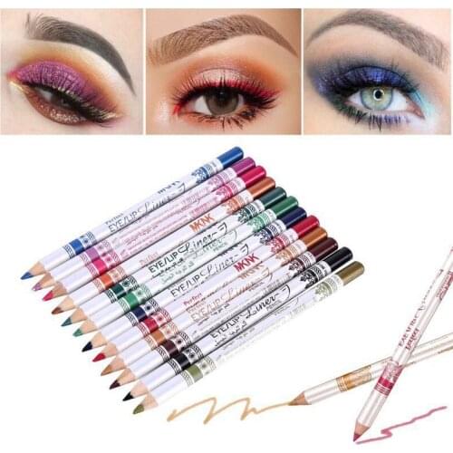 Eyeliner Pencil Shadow Palette 12Pcs/Set Mixed Colors Make Up Waterproof Yellow Eye Liner Beauty Pen Eyes Makeup Cosmetics Tool