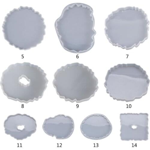 Silicone Crystal Epoxy Resin Mold Irregular Wave Coaster Mat Casting Mould Handmade DIY Crafts Decoration Making Tools