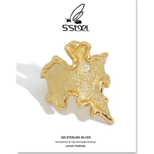 SSTEEL Irregular Ring 925 Sterling Silver Korean Designer Minimalist Trendy Open Ring For Women Joyas De Plata 925 Fine Jewelry