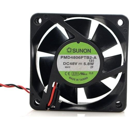 SUNON PMD4806PTB2-A (2) Server Cooling Fan DC 48V 5.8W 60x60x25mm 2-wire