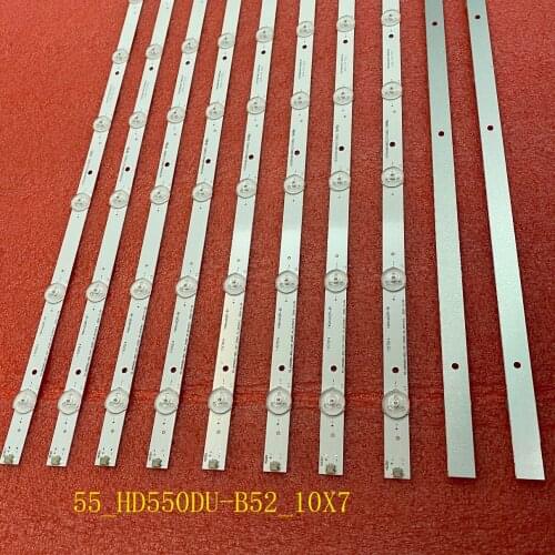 50 PCS/lot LED Backlight strip for HISENSE_55_HD550DU-B52_10X7 H55M3000 H55M3300 55H8C