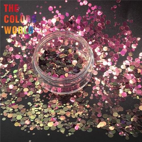 TCT-316 Chameleon Colors Round Dot Shape Color Shift Nails Glitter Nails Art Decoration Tumblers Shaker Crafts DIY Festival DIY