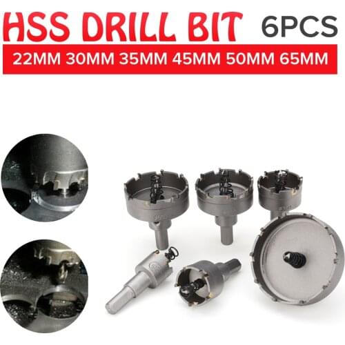 Carbide Tip TCT Drill Bit Hole Saw Hole Opener Power Tool Accessories For Metal Drilling 16-65mm Drill Bit