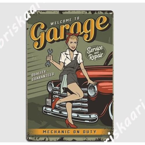 Vintage Poster Service And Repair Metal Plaque Poster personalized Wall Decor Home Cinema Living Room Tin sign Posters