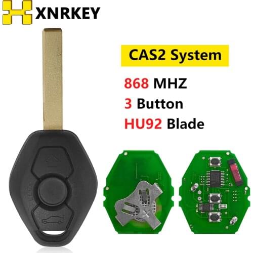 XNRKEY 3 Buttons 868mhz Remote Key for BMW 3 5 7 Series X3 with PCF7942-44 Chip CAS2 System