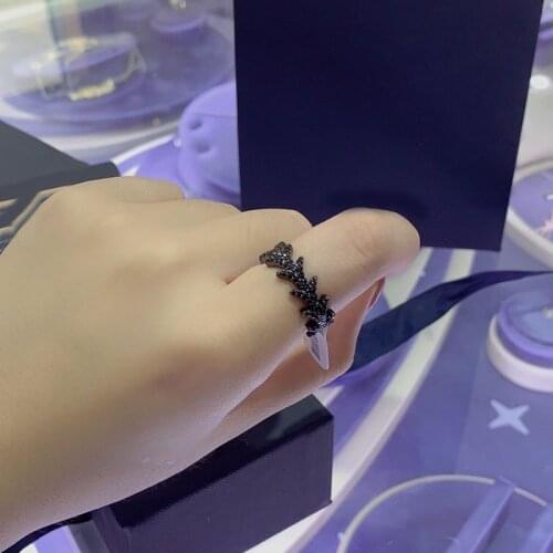 UMGODLY Fashion Puck Rock Yellow Gold Color Dragon Tail Finger Ring Micro Cubic Zirconia Women Gothic Jewelry