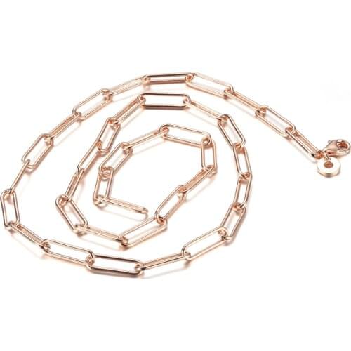 S925 Necklace For Women Linked Chain Necklace Girl Fashhion Choker fit Lady Jewelry