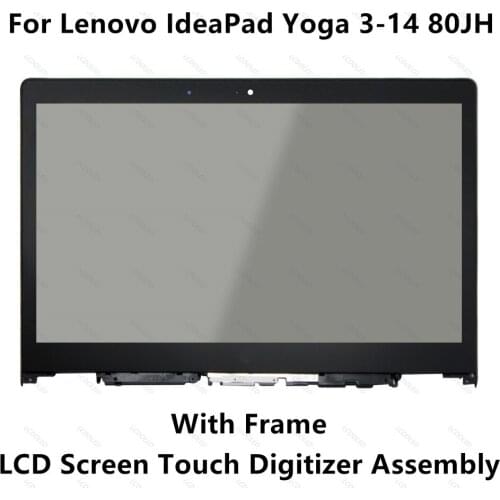 FHD LCD Display Touchscreen Digitizer Glass Assembly+Frame For Lenovo Yoga 700-14ISK Yoga 3 14 80JH Series 80JH0029US 80JH000SUS