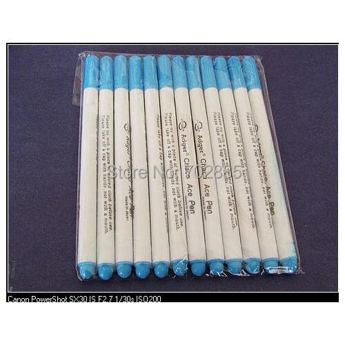 12 PCS Blue Purple Pink color Air Water Erasable Pen / Fabric Marker / Temporary Marking Marker Pen