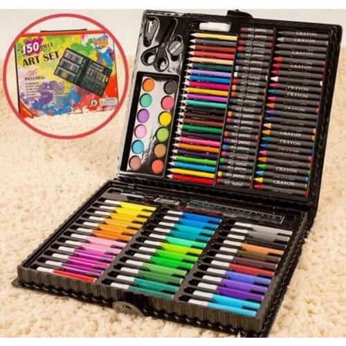 150pcs Colored Pencil Crayons Oil Pastels Painting Paint Brush Drawing Art Tool Artist Kit Present for Kid Painting Supplies