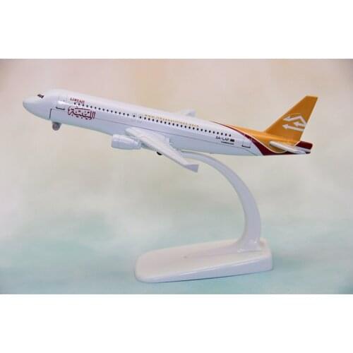 16cm Diecast Alloy 1/400 Scale Libyan Airliner A320 Aircraft Airlines Airplane Model Toys Aviation Plane Collection Gifts