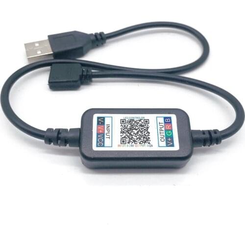 3 Ways Bluetooth-compatible RGB LED Light Controller DC 5V-24V Mini Wireless Dimmer For RGB LED Strip