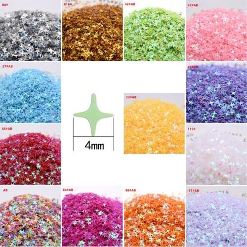 4mm Cross Shape Sequin Flat Round Loose Sequins Crafts Paillette Sewing Clothes Decoration DIY Accessory Lentejuelas Para Coser