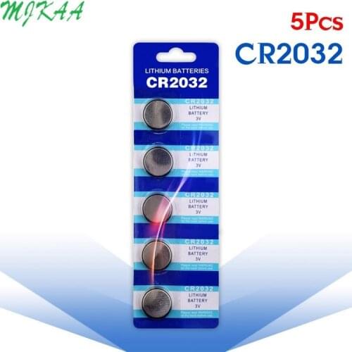 5pcs/pack CR2032 Button Batteries BR2032 DL2032 ECR2032 Cell Coin Lithium Battery 3V CR 2032 For Watch Electronic Toy Remote
