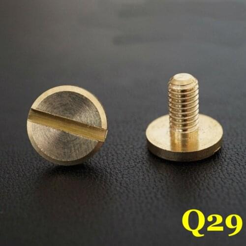 50pc Q29-10*8 Solid Brass belt screw Chicago Screw Leathercraft