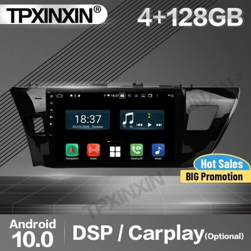 128G Carplay Car Radio 2 Din Stereo Receiver Android For Toyota Corolla 2014 2015 GPS Navigation Player Audio Recorder Head Unit