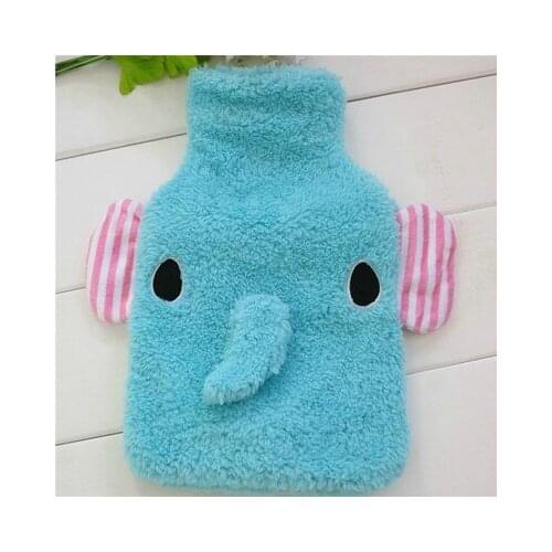 Free shipping Cute cartoon flannelette filling water hot water bag