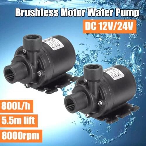 Brushless Motor Water Pump 800L/H Mini-DC 12V 24V 19W Waterproof Portable Household Water Transfer Pump